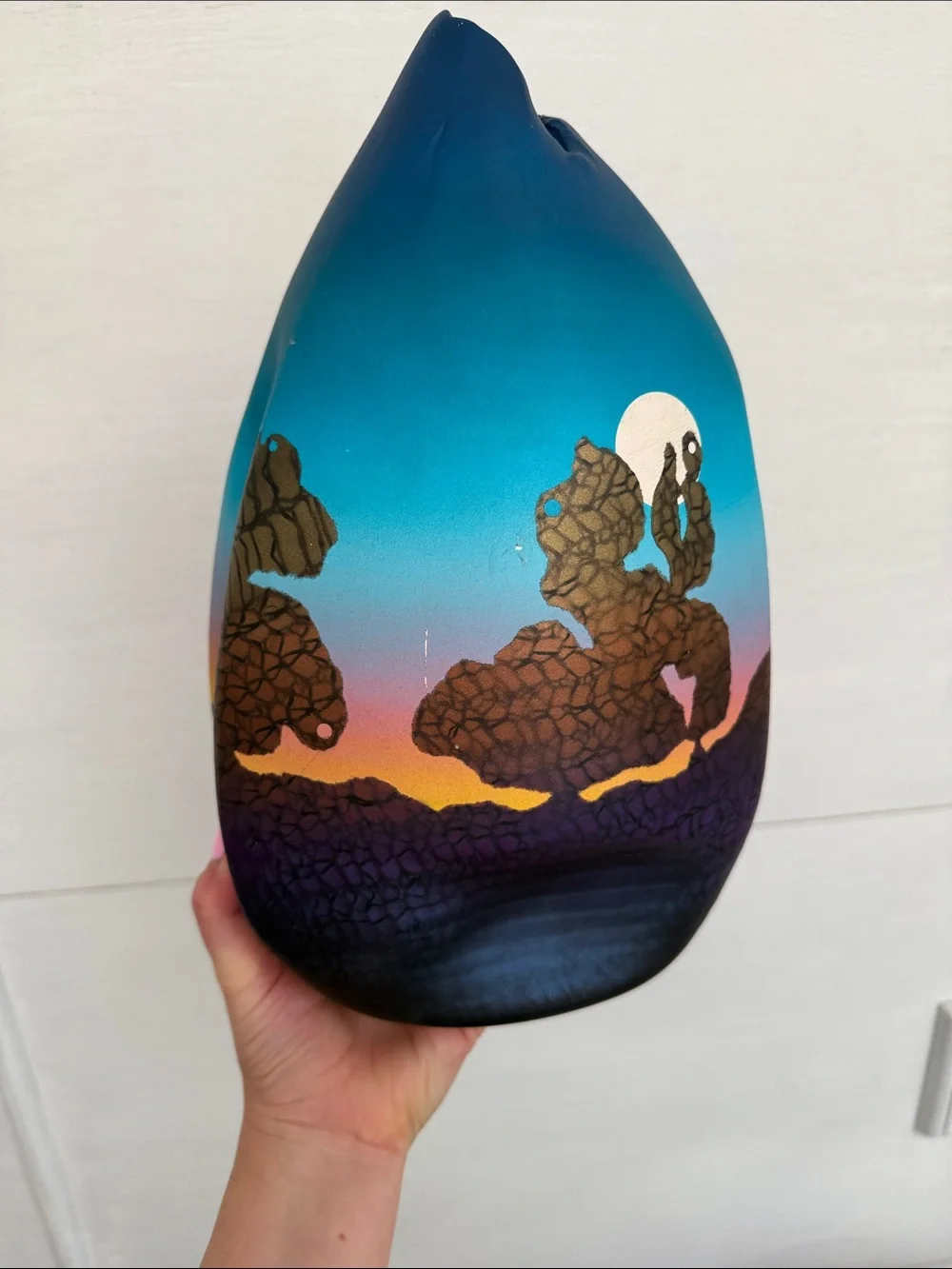 Signed Art Pottery Sculpture Pinched Vase